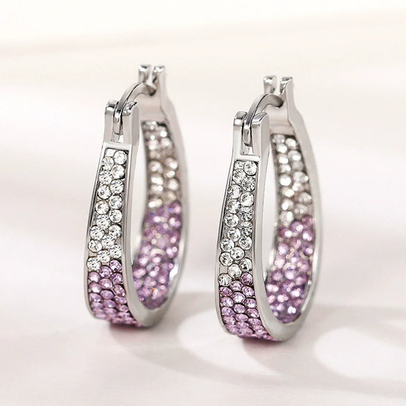 Wholesale Women Earrings Alloy Light Luxury Geometric Diamond