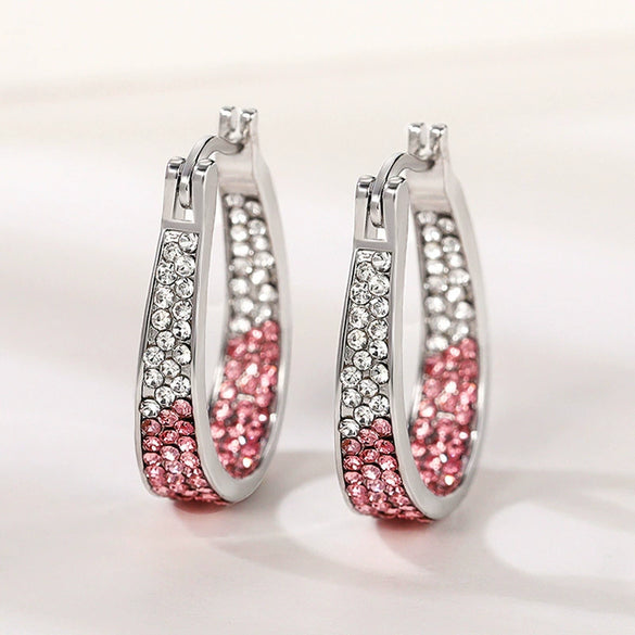 Wholesale Women Earrings Alloy Light Luxury Geometric Diamond