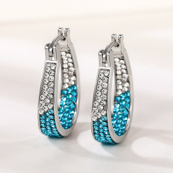 Wholesale Women Earrings Alloy Light Luxury Geometric Diamond