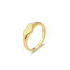 Wholesale Women Fashion Geometric Stainless Steel Electroplated Croissant Hollow Twist Ring Jewelry