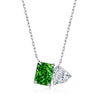 Wholesale Women Fashion S925 Sterling Silver Necklace With Snowflake Cut Geometric Pattern Mixed Gemstone Setting And O Word Chain