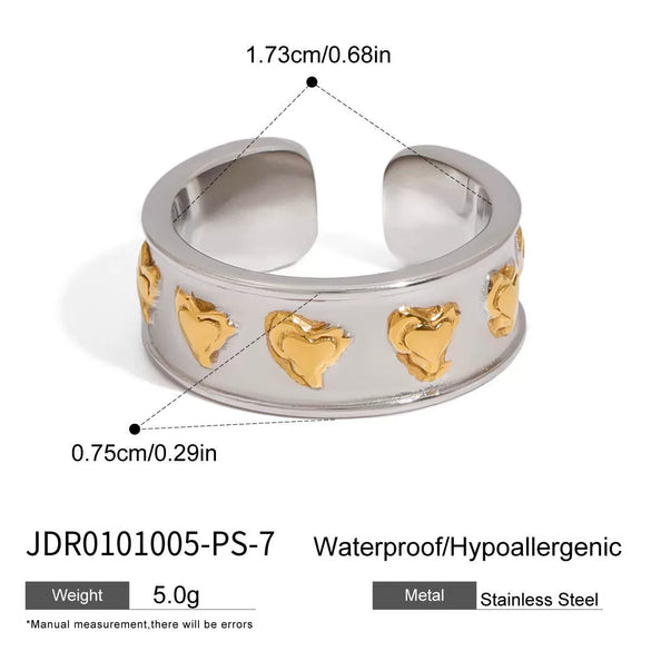 Wholesale Women Jewelry Titanium Steel Stainless Steel Electroplated Heart Water Drop Bell Shape Earrings Ring