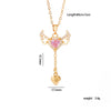 Wholesale Women Light Luxury Copper Heart Shape Necklace With Mixed Gemstone Inlay And Electroplating Treatment