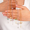 Wholesale Women Light Luxury Copper Heart Shape Necklace With Mixed Gemstone Inlay And Electroplating Treatment