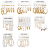 Wholesale Women Metal Crystal Inlaid Geometric Exaggerated Rock Fashion Ol Earrings