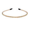 Wholesale Women Metal Handwrapped Narrow Headband Set With Pearl Rhinestone Electroplated Natural Style