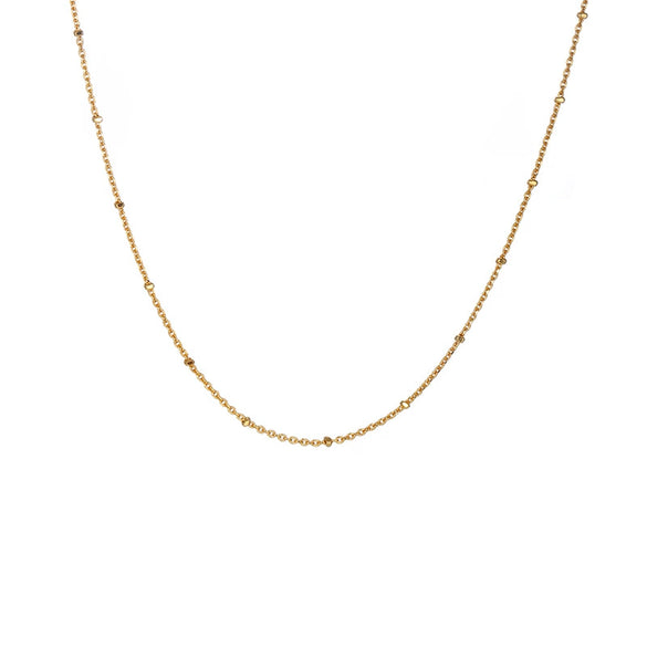 Wholesale Women Minimalist Geometric Brass Goldplated Alloy Fine Bead Necklace