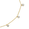 Wholesale Women Necklace S925 Silver Simple Style Star Shaped Microinlaid Zircon Snake Bone Chain Electroplated