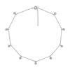 Wholesale Women Necklace S925 Silver Simple Style Star Shaped Microinlaid Zircon Snake Bone Chain Electroplated