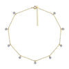 Wholesale Women Necklace S925 Silver Simple Style Star Shaped Microinlaid Zircon Snake Bone Chain Electroplated