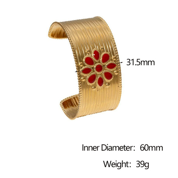 Wholesale Women Simple Geometric Gold Plated Stainless Steel Bracelet