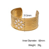 Wholesale Women Simple Geometric Gold Plated Stainless Steel Bracelet