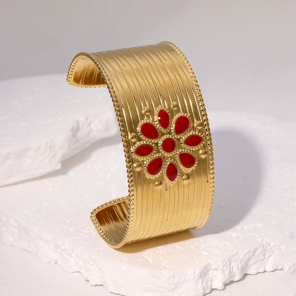 Wholesale Women Simple Geometric Gold Plated Stainless Steel Bracelet
