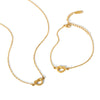 Wholesale Women Simple Heart Pattern Titanium Steel And Stainless Steel Necklace With Gold Plated O Chain And Knot Design Vacuum Real Gold Electroplating In Pvd Furnace