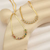 Wholesale Women Stainless Steel Geometric 18K Gold Electroplated Snake Bone Chain Necklace