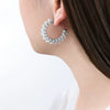 Wholesale Women Titanium Steel Geometric Electroplated Simple Elegant Light Luxury Earrings