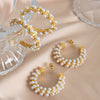Wholesale Women Titanium Steel Geometric Electroplated Simple Elegant Light Luxury Earrings
