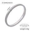 Wholesale Women 316L Stainless Steel Gold Plated Elastic Stripe Goose Throat Bracelet With Simple Geometric Style