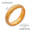 Wholesale Women 316L Stainless Steel Gold Plated Elastic Stripe Goose Throat Bracelet With Simple Geometric Style
