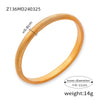 Wholesale Women 316L Stainless Steel Gold Plated Elastic Stripe Goose Throat Bracelet With Simple Geometric Style