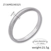 Wholesale Women 316L Stainless Steel Gold Plated Elastic Stripe Goose Throat Bracelet With Simple Geometric Style