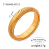 Wholesale Women 316L Stainless Steel Gold Plated Elastic Stripe Goose Throat Bracelet With Simple Geometric Style
