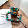 Wholesale Women's Acetate Square Hollow Simple Retro Clip Back Hair Tie Shark Clip Hairpin
