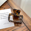 Wholesale Women's Acetate Square Hollow Simple Retro Clip Back Hair Tie Shark Clip Hairpin