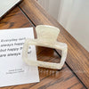 Wholesale Women's Acetate Square Hollow Simple Retro Clip Back Hair Tie Shark Clip Hairpin