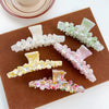 Wholesale Women's Acetic Acid Diamond Hair Accessories Mori Retro Style Grab Clip