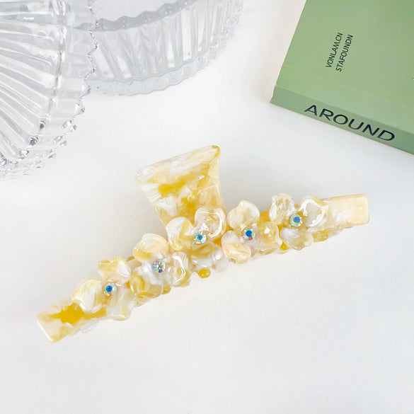 Wholesale Women's Acetic Acid Diamond Hair Accessories Mori Retro Style Grab Clip