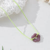Wholesale Women's Acrylic Alloy Electroplated Five Leaf Clover And Flower Pendant Necklace In Sweet And Cool Style