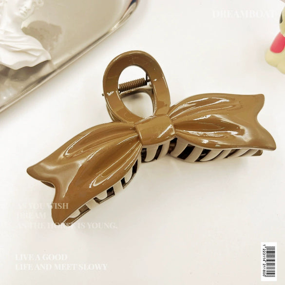 Wholesale Women's Acrylic Baking Varnish Bow Clip Hairpin Gripper Headdress