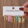 Wholesale Women's Acrylic Geometric Cshaped Drop Shape Handmade Earrings