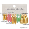 Wholesale Women's Acrylic Geometric Cshaped Drop Shape Handmade Earrings