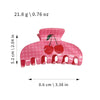 Wholesale Women's Acrylic Geometric Handmade Plaid Cherry Hair Grab Clip