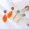 Wholesale Women's Acrylic Geometric Polished Exaggerated Earrings