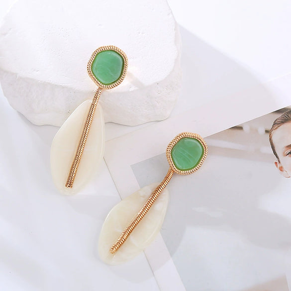 Wholesale Women's Acrylic Geometric Polished Exaggerated Earrings