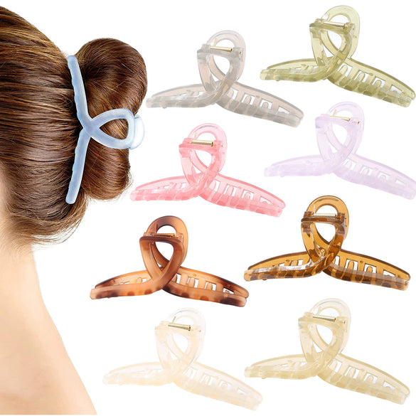 Wholesale Women's Acrylic Hair Grab Clip Simple Geometric Style Baking Paint Process