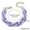 Wholesale Women's Acrylic Heartshaped Beaded Bracelet With Geometric And Floral Patterns And Polishing Treatment