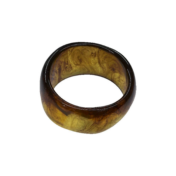 Wholesale Women's Acrylic Irregular Widebrimmed Simple Retro Bracelet With Electroplating Design