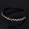 Wholesale Women's Acrylic Rhinestone Geometric Painted Wave Headband Hair Accessory