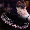Wholesale Women's Acrylic Rhinestone Geometric Painted Wave Headband Hair Accessory