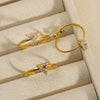 Wholesale Women's Adjustable Geometric Open Ring Stainless Steel Real Gold Plated Accessories