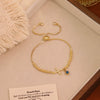 Wholesale Women's Adjustable Letter And Number Bracelet Fashion Jewelry Made Of Environmentally Friendly Copper With Real Gold Plating