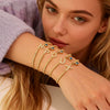 Wholesale Women's Adjustable Letter And Number Bracelet Fashion Jewelry Made Of Environmentally Friendly Copper With Real Gold Plating