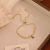 Wholesale Women's Adjustable Letter And Number Bracelet Fashion Jewelry Made Of Environmentally Friendly Copper With Real Gold Plating