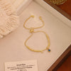 Wholesale Women's Adjustable Letter And Number Bracelet Fashion Jewelry Made Of Environmentally Friendly Copper With Real Gold Plating
