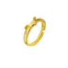 Wholesale Women's Adjustable Opening Copper Pig Ring With Electroplating And Zodiac Animal Design