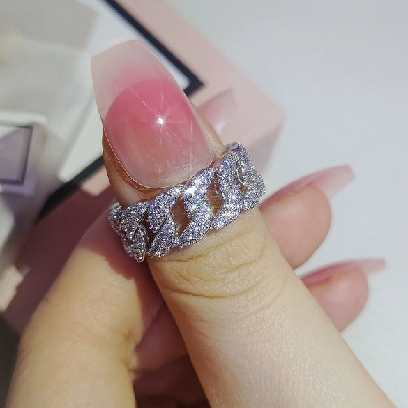 Wholesale Women's Adjustable Ring Copper Geometric Style Electroplated